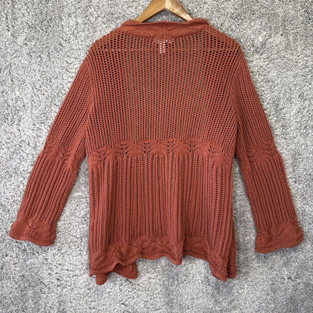 Vtg Dressbarn Women’s Open Cardigan Sweater Flare Sleeve Large Hippie - Picture 16 of 16